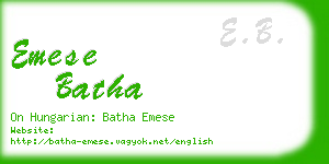 emese batha business card